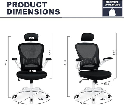 4 Pack Office Chair Ergonomic Desk Chair Comfort Adjustable Height with Wheels，Lumbar Support Mesh Swivel Computer Home Office Chair,Conference Room Chairs