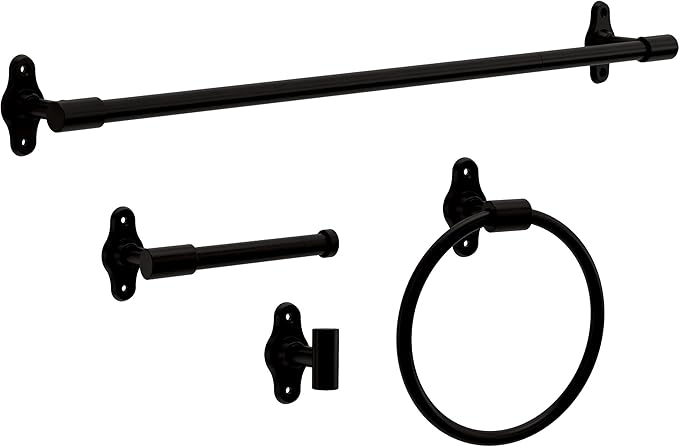 FRANKLIN BRASS Calloway (1-Pack) Towel Hooks Matte Black Single Bathroom Hooks Wall Mounted for Robes & Towels Hand Towel Hook Holder Kitchen, Bathroom Accessories CLWY35-MB