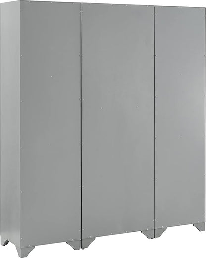 Crosley Furniture Tara 3-Piece Pantry Storage Cabinet Set with Shelves, Kitchen, Dining, or Laundry Room, Distressed Gray