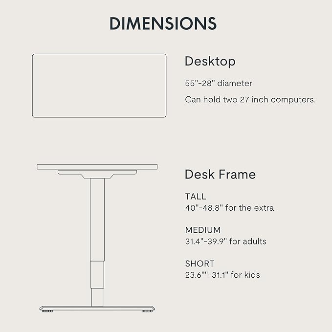 FLEXISPOT E6 3 Stages Dual Motor Electric Standing Desk 55x28 Inch Whole-Piece Board Height Adjustable Electric Sit Stand Desk（White Frame + Grey Wood Grain Desktop, 2 Packages）