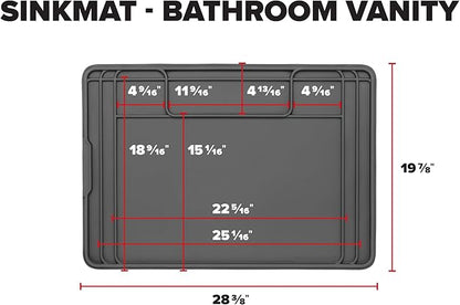 WeatherTech SinkMat – Waterproof Under Sink Liner Mat for Kitchen Bathroom – 28” x 19” Inches - Durable, Flexible Tray – Home undersink Organizer Must Haves, Black