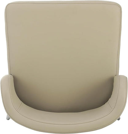 Christopher Knight Home Ebany Barstools Set of 2, Metal Frame Counter Stools, Upholstered Kitchen Chair, Curved Back Support Bistro Chairs, 30" H Island Stool for Dining Kitchen Cafeteria, Khaki