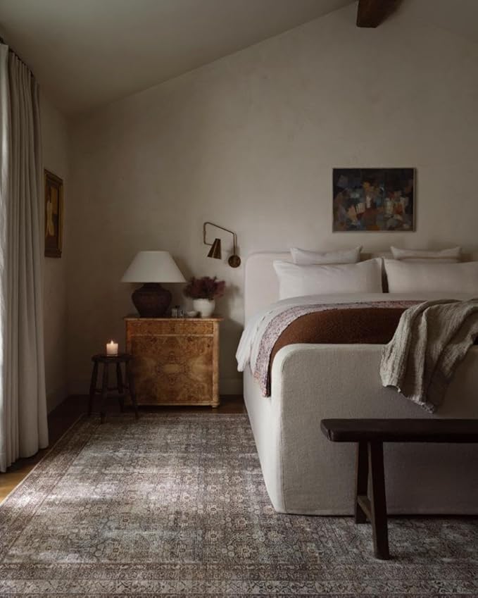 Loloi Amber Lewis Georgie Collection GER-10 Moss/Bark 3'-9" x 5'-6", .19" Pile Height, Accent Rug