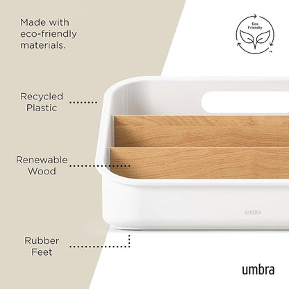 Umbra Bellwood Countertop Organizer, Natural/White