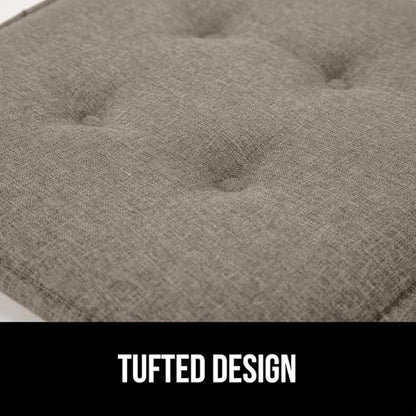 GORILLA GRIP Slip Resistant Tufted Chair Cushions, No Ties Required, Set of 6 Memory Foam Pads for Dining Room, Kitchen Table, Office, Rocking Chairs, Plush Seat Cushion Pad, Home Decor, 16x17, Beige
