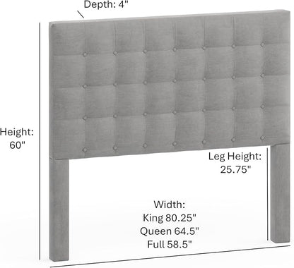 Grey Sutton King Headboard