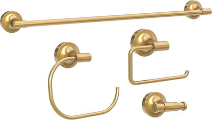 Franklin Brass Voisin (1-Pack) Toilet Paper Holder, Euro Single Post Tissue Roll Wall Mount TP Storage, Satin Gold Bathroom Decor, Accessories VOI50-BB
