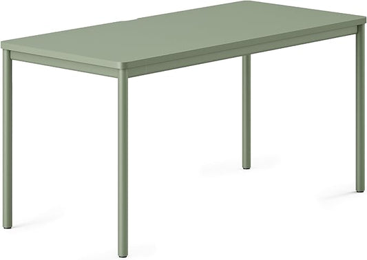 Branch Daily Desk - Functional at Home Office Desk with Effortless Assembly, Timeless Design, Rounded Corners, and Built-in Cable Notch - 58” W x 27” H x 24” D - Sage