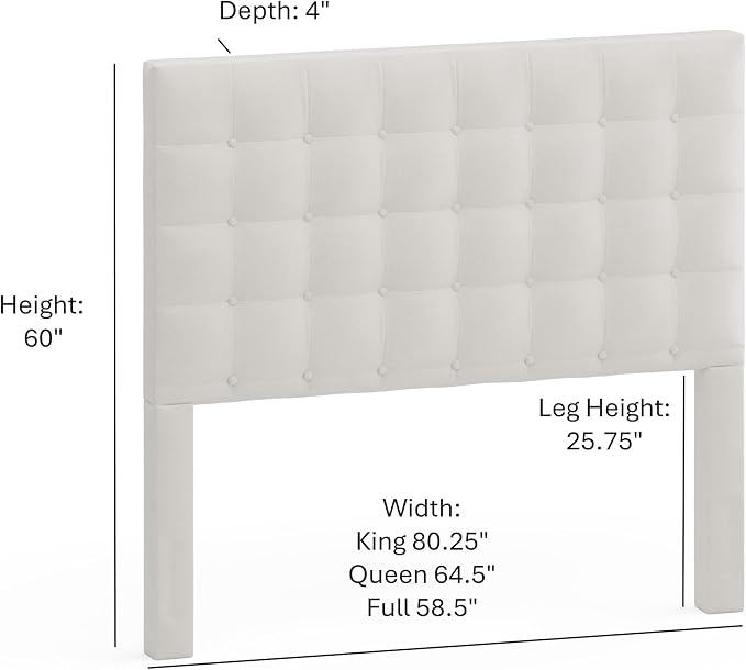 White Sutton Queen Headboard