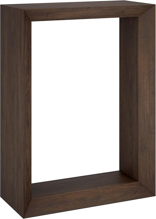 Henn&Hart 22'' Wooden Rectangular Console Table Entryway Table, Sofa Table for Entryway, Living Room, Couch, Hallway, or Office, Alder Brown