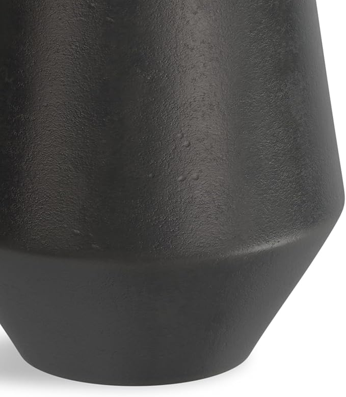 SIMPLIHOME Gloria Metal Side Table - 16 inch Wide Solid Metal Round Cast Aluminum Accent Table in Graphite, Contemporary End Table for Living Room with Powder-Coated Finish, Assembled