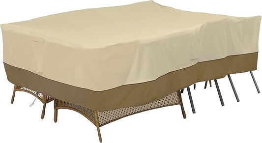 Classic Accessories 55-467-011501-00 Veranda 100" x 70" Rectangular Sectional Sofa/General Purpose, Pebble, Patio Bench Cover
