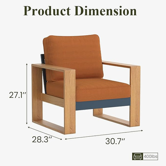 LayinSun Aluminum Patio Furniture Set 2 Chair, Oversized Seat with Hight Back, Outdoor Conversation Sets for Porch, Balcony, Deck