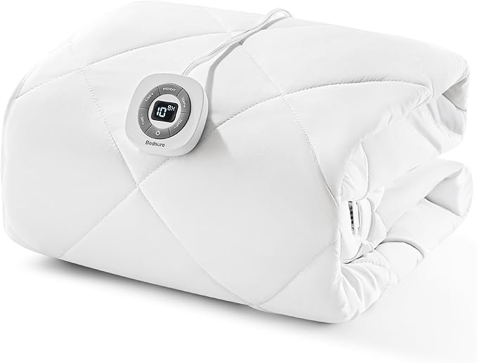 Bedsure Heated Mattress Pad Twin XL- Bed Warmer with Memory & Preheat Functions, 12-Hour Auto Off & 10 Heat Settings, Single Controller, Fast Heating, Brushed Electric Mattress Pad Twin XL, 39"x80"
