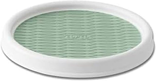 Copco 9-Inch Storage Turntable - Durable Molded Non-Skid Surface with Raised Rim for Secure Rotation - Lazy Susan Organizer for Cabinets, Kitchen Storage, Countertops (Pistachio)