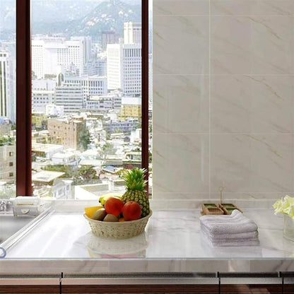NECAUX Custom Multi-Size 1.5mm Thick Clear PVC Table Cover Protector - 42 x 68 Inch Eco Plastic Vinyl Rectangle Office Desk Top Pad Cover Glass Wood Dining Coffee End Tabletop Protective Pad