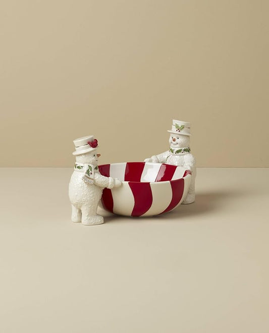 Lenox 896363 Happy Holly Days Treat Bowl, Ivory, Christmas & Holiday Hosting