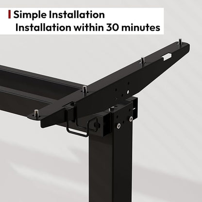 SANODESK Electric Standing Desk 40x24 Inch Height Adjustable Stand Up Desk Home Office Computer Workstation Sit Stand Home Office Desk with Splice Board (Black Frame + Black Top)
