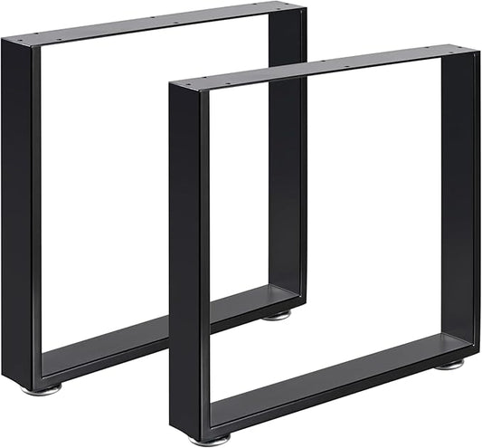 Bench Legs16 Inch，Metal Table Legs16”H x 17.7”W, Furniture Desk Chair Legs,Coffee Table Legs， Set of 2, Black