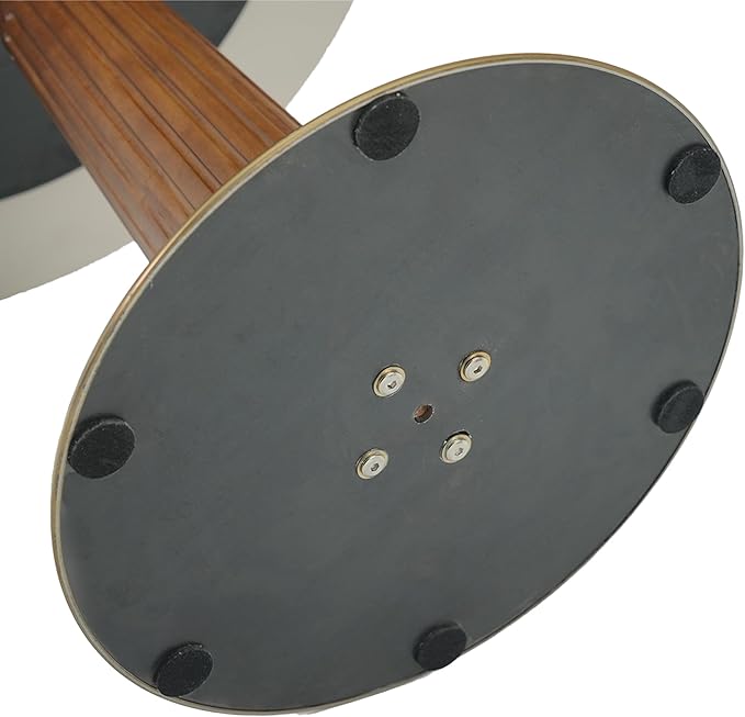 Sintered Stone Office Table and Chair Set - 33.5" Round Table for Small Offices (Light Brown Leg and White Top, 1 Table and 4 Chairs)