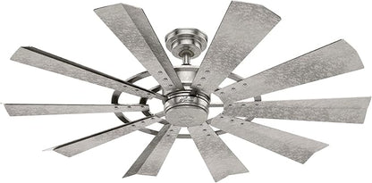 Hunter Crescent Falls Indoor/Outdoor Ceiling Fan with LED Light and Remote Control