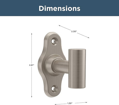FRANKLIN BRASS Calloway (1-Pack) Towel Hooks Satin Nickel Single Bathroom Hooks Wall Mounted for Robes & Towels Hand Towel Hook Holder Kitchen, Bathroom Accessories CLWY35-SN