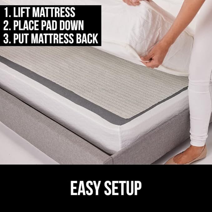 GORILLA GRIP Non Slip Mattress Gripper, Prevents Mattresses from Sliding and Holds Bed in Place, Pad Grips Beds, Sofa, Couch, Chair Cushions and Helps Keep Topper from Slipping, Easy Trim Pads
