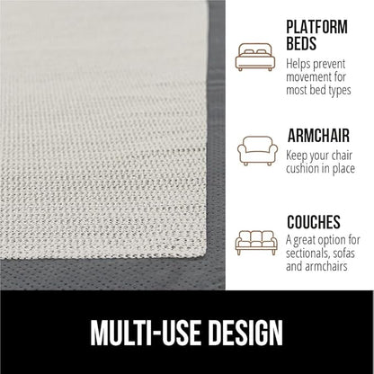 GORILLA GRIP Non Slip Mattress Gripper, Prevents Mattresses from Sliding and Holds Bed in Place, Pad Grips Beds, Sofa, Couch, Chair Cushions and Helps Keep Topper from Slipping, 2 Pack Pads, King