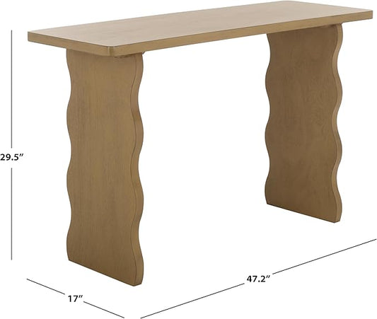 SAFAVIEH Home Collection Preslyn Desert Brown Console Table for Entryway, Living Room, Foyer