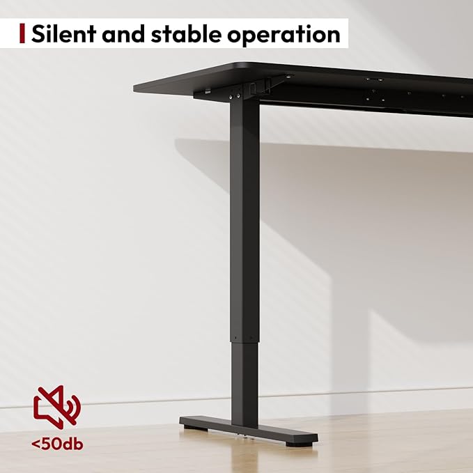 SANODESK Electric Standing Desk 40x24 Inch Height Adjustable Stand Up Desk Home Office Computer Workstation Sit Stand Home Office Desk with Splice Board (Black Frame + Black Top)