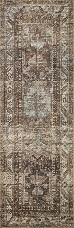 Loloi Amber Lewis Billie Collection, Clay & Sage 6'-0" x 9'-0" Area Rug – Antique & Distressed Accent Rugs for Living Room, Bedroom, Entryway & Hallway, No Shed High Traffic Area Home Decor Rug