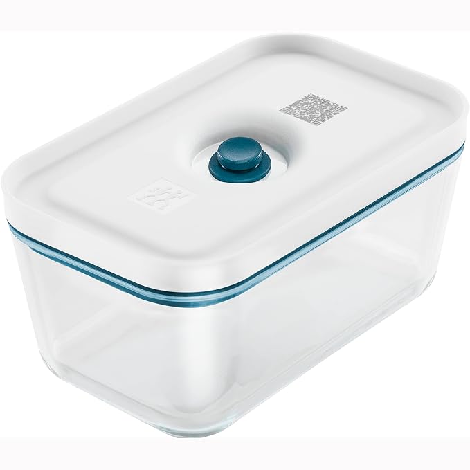 ZWILLING Fresh & Save Airtight Glass Food Storage Containers with Lids, Meal Prep Containers, Medium, La Mer