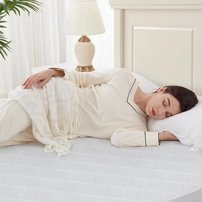 Sealy Heated Mattress Pad Twin Size Single Control for Zone, 9 Heated Settings & 1-9 Hours Auto Shut Off, Luxury Quilted Bed Warmer with ETL Certified, Soft Extra-Cozy Fabric