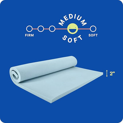 Sealy Dreamlife 2” Gel Memory Foam King Mattress Topper with SealyComfort Gel Foam, 1 Year Limited Warranty, Made in The USA