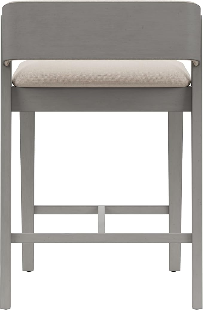 Hillsdale Dresden Wood Counter Height Stool, Distressed Gray