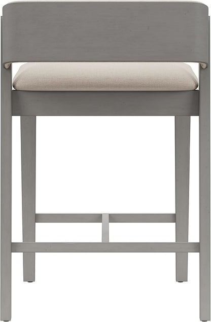 Hillsdale Dresden Wood Counter Height Stool, Distressed Gray