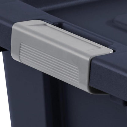 Sterilite 12-Pack Storage Bins with Lids, Heavy Duty Totes, Tuff1, 30 Gallon, Dark Indigo