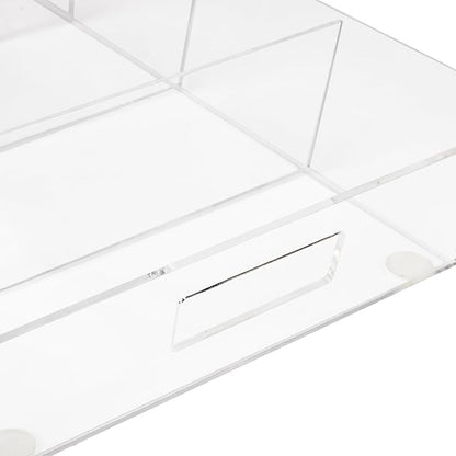 Mind Reader Snack Tray, Countertop Organizer, Snack Tray, Pantry, Breakroom, Kitchen, 19.25" L x 11.3" W x 3.3" H, Clear