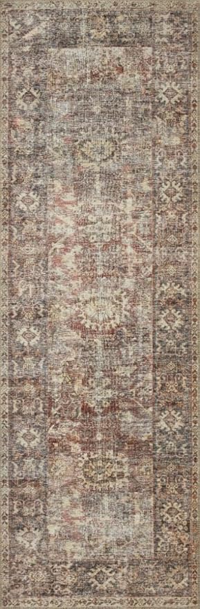 Loloi Amber Lewis Georgie Collection GER-06 Bordeaux/Antique 8'-4" x 11'-6", .19" Pile Height, Area Rug