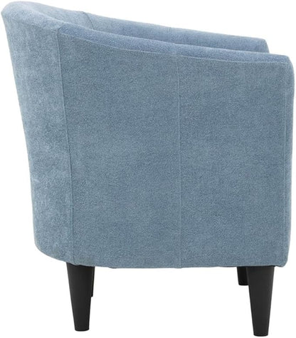 Pemberly Row 17.5" Polyester Fabric Club Chair in Light Blue