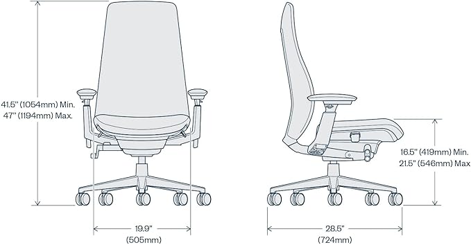 Haworth Fern Ergonomic Office Chair – Stylish and Innovative Desk Chair with Digital Knit Finish - Without Lumbar Support (Lagoon)