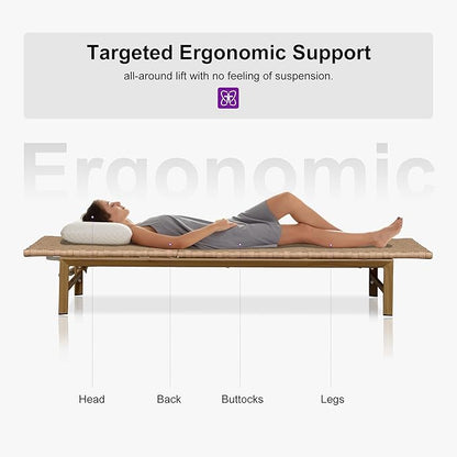 PURPLE LEAF Patio Chaise Lounge Rattan Chair Outdoor Pool Adjustable Recliner Wicker Lounger for Outside Woven Furniture Tanning Poolside Lounger Sand Brown