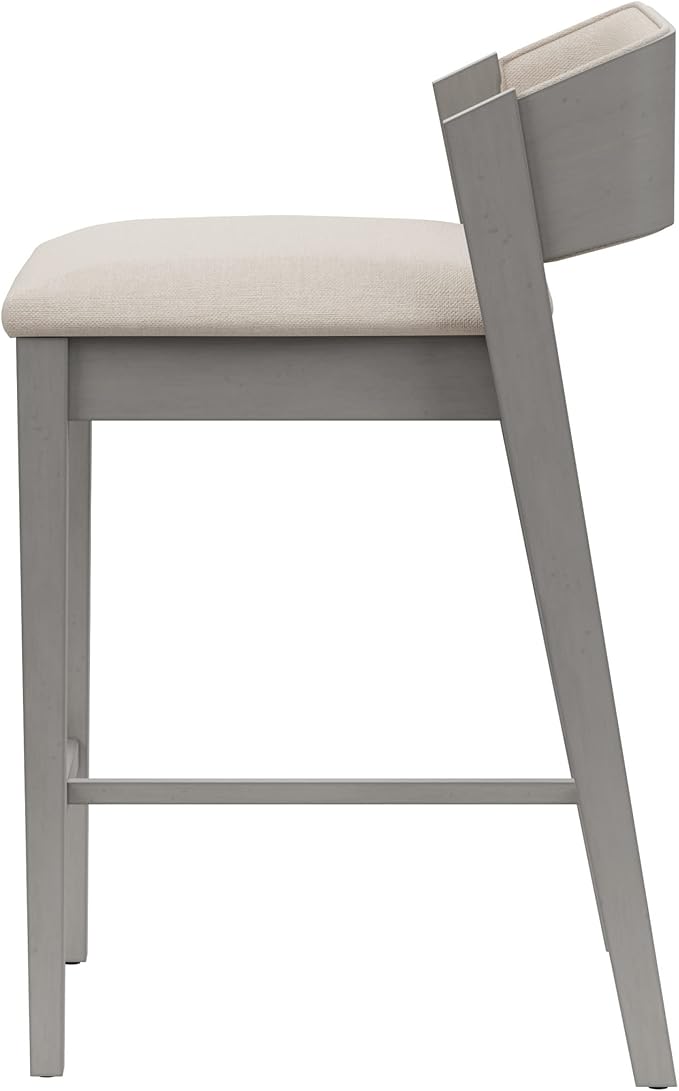 Hillsdale Dresden Wood Counter Height Stool, Distressed Gray