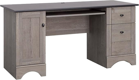 Sauder Miscellaneous Office Computer Desk with Drawers, Mystic Oak Finish