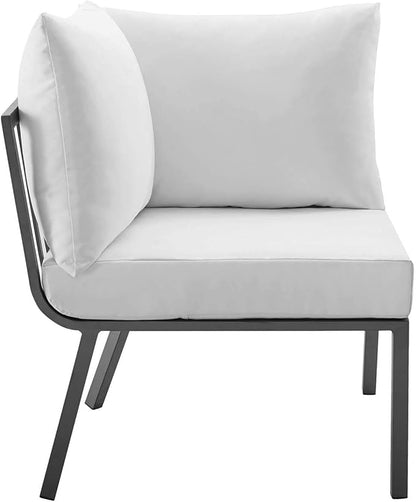 Modway Riverside Outdoor Furniture, 6-Piece Set, Gray White