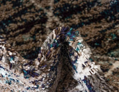 Unique Loom Trellis Frieze Collection Area Rug - Geometric (7' 10" x 10' Oval, Blue Multi/ Ivory)