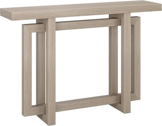 Henn&Hart 44'' Wooden Rectangular Console Table Entryway Table, Sofa Table for Entryway, Living Room, Couch, Hallway, or Office, Alder White