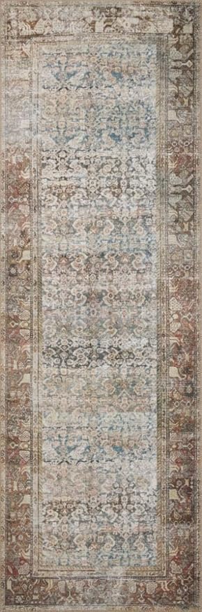 Loloi Amber Lewis Georgie Collection GER-09 Multi/Spice 2'-6" x 7'-6", .19" Pile Height, Runner Rug