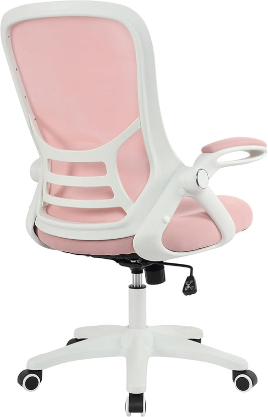 HYLONE Office Chair Ergonomic Desk Chair with Adjustable Armrests, Mesh Executive Chair, Home Office Computer Chairs for Long Hours(Pink)