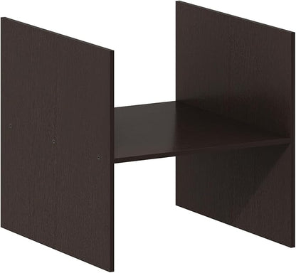 Furinno Cubicle Cube Insert, H-Shelf Cube Organizer, 2-Tier Shelf Dividers, Fits into Furinno Extra Thick Cubes, for Organizers and Storage, Black Oak (Does not fit IKEA Kallax Shelving)